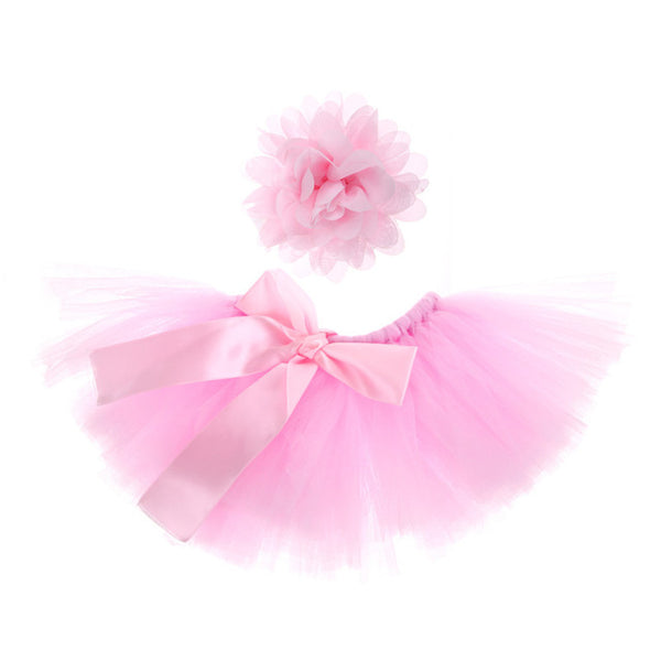 Pink Flower Headband and Princess Tutu Skirt Photo Prop – Kahlily.com